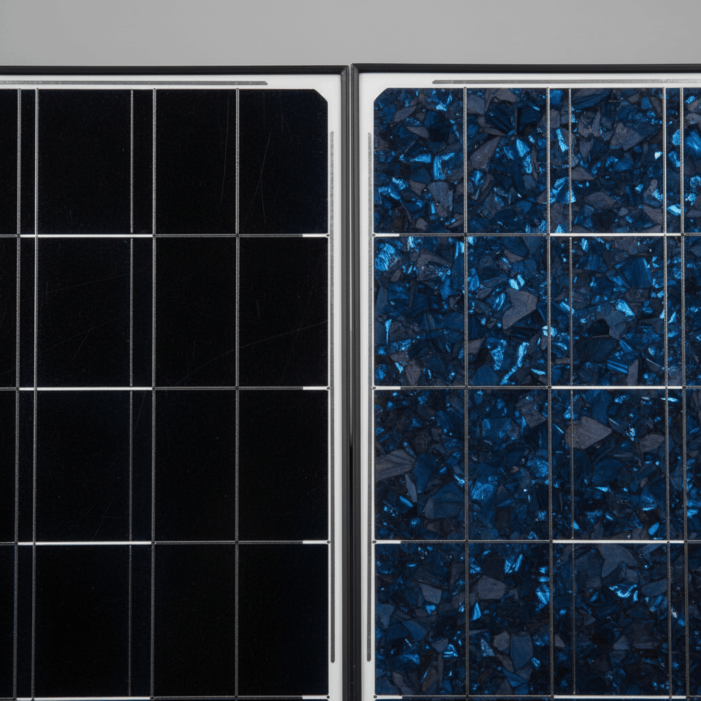 השוואה בין פאנל סולארי מונוקריסטלין לפוליקריסטלין