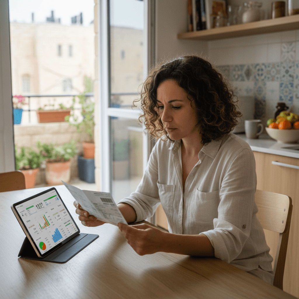 חשבון חשמל עם מערכת סולארית — הסבר על כל שורה