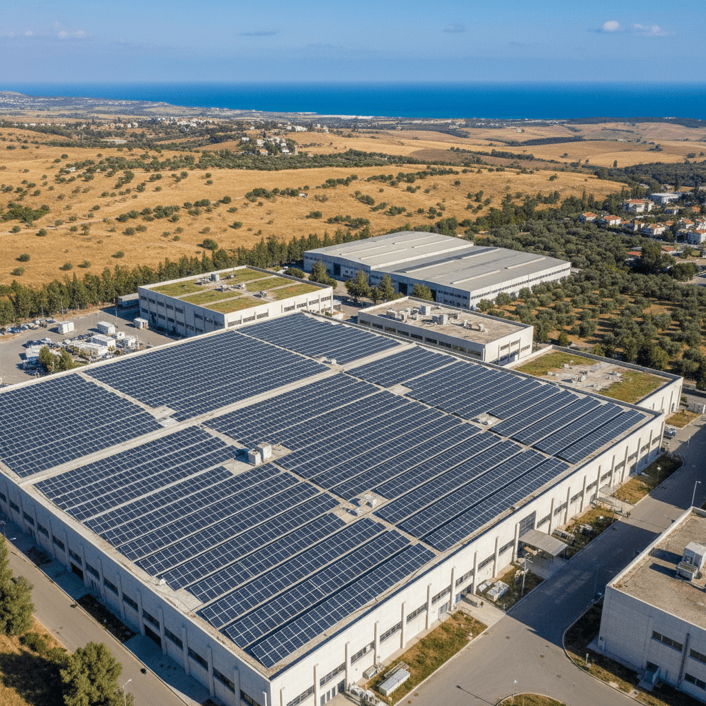 מערכת סולארית צפה על מאגר מים בישראל