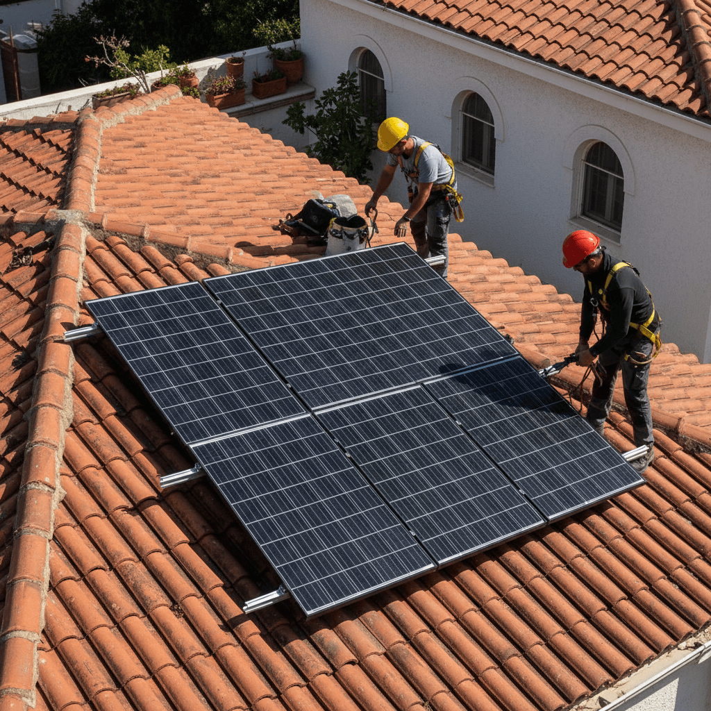 התקנת מערכת סולארית על גג רעפים: המדריך המלא